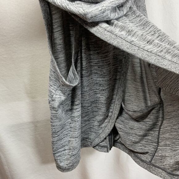 Athleta M Hooded Vest Sleeveless Gray Modal Very Nice Excellent Condition - Picture 6 of 7